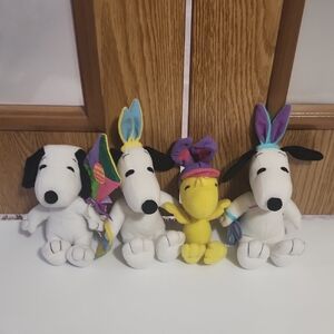 Peanuts Snoopy & Woodstock Easter Plush Set with Bunny Ears